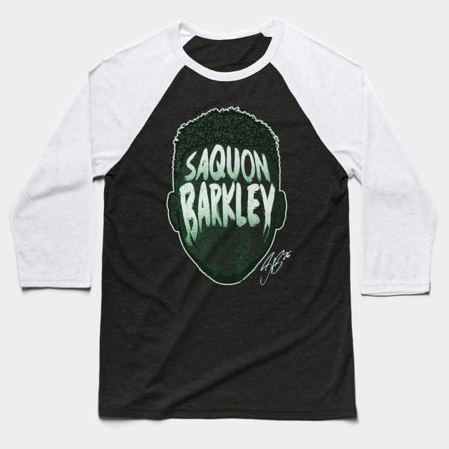 Saquon Barkley Philadelphia Player Silhouette Baseball T-Shirt by artbygonzalez